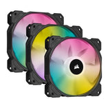 Corsair iCUE SP120 ELITE Performance 3 ventilateurs de boîtier PWM RGB 12 cm, 8 LED ARGB, roulement hydraulique, nœud d'éclairage inclus