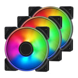 Fractal Design Prisma AL-12/PWM 120mm ARGB Case Fans (3 Pack), 7 Blades, Long Life Sleeve Bearing, 500-2000 RPM, Black