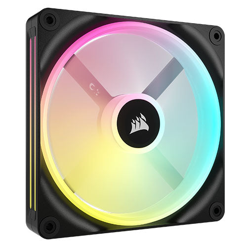 Corsair iCUE LINK QX140 14cm PWM RGB Case Fan, 34 RGB LEDs, Magnetic Dome Bearing, 2000 RPM, Black, Single Fan Expansion Kit