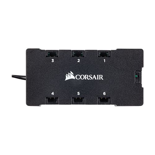 Corsair 6-port RGB LED Hub for Corsair RGB Fans, 6x 4-pin Connectors, Power via SATA