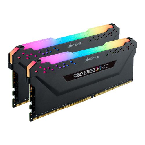 Corsair Vengeance RGB Pro 16GB Kit (2 x 8GB), DDR4, 3200MHz (PC4-25600), CL16, XMP 2.0, Black