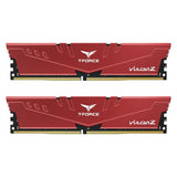 Team T-Force Vulcan Z 16GB Kit (2 x 8GB), DDR4, 3200MHz (PC4-25600), CL16, XMP 2.0, DIMM Memory, Red