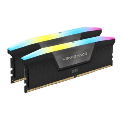 Kit Corsair Vengeance RGB 32 Go (2 x 16 Go), DDR5, 5 200 MHz (PC5-41600), CL40, 1,25 V, XMP 3.0, PMIC, mémoire DIMM