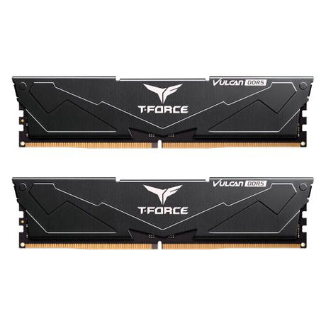 Team T-Force Vulcan 32GB Kit (2 x 16GB), DDR5, 6400MHz (PC5-51200), CL40, ECC, AMD EXPO & Intel XMP 3.0, PMIC, DIMM Memory, Black