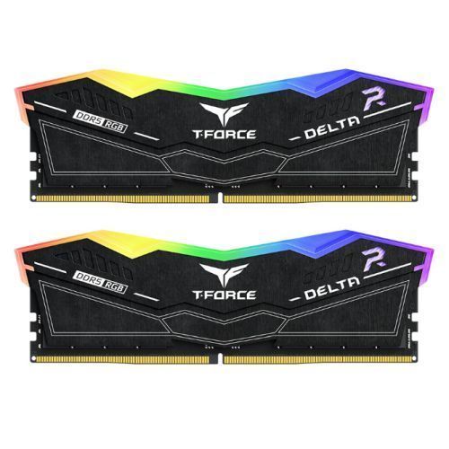 Team T-Force Delta RGB 48GB Kit (2 x 24GB), DDR5, 8000MHz (PC5-6400), CL38, ECC, AMD EXPO & XMP 3.0, PMIC, DIMM Memory, Black