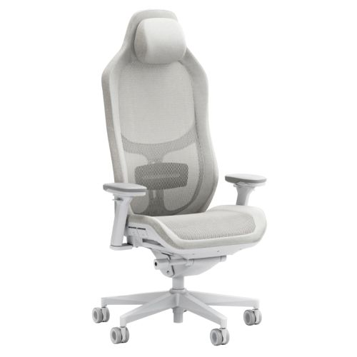 Fractal Design Refine Mesh Light Gaming Chair, Synchro-Tilt, Memory Foam Headrest, Padded 4D Armrests, Adaptable Support