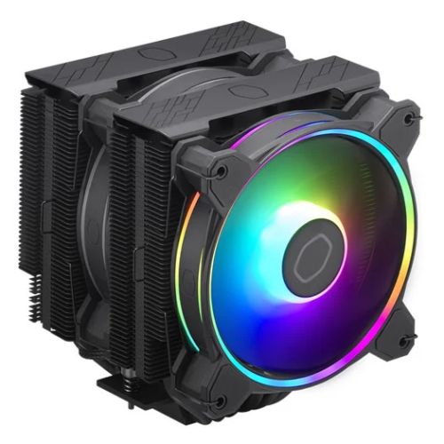 Cooler Master Hyper 622 Halo ARGB Dual Tower Heatsink & Fans, Intel/AMD, 6 Heat Pipes, 2x ARGB Fans, 157mm High, Black