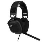 Corsair HS80 RGB Casque de jeu filaire, USB, Surround 7.1, micro rabattable pour muet, micro de qualité diffusion, logo RVB, carbone