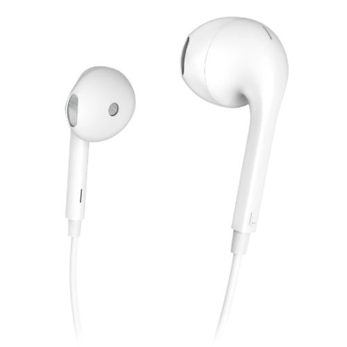 Hama (Glow) Apple/Lightning Earset with Microphone, Answer Button, Volume Control, White