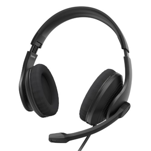 Hama HS-USB300 V2 Lightweight Office Headset with Boom Mic, USB-A, Breathable Mesh, In-line Controls