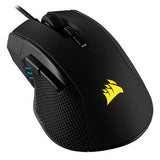 Souris de jeu légère Corsair Ironclaw RGB FPS/MOBA, forme profilée, commutateurs Omron, 18 000 DPI, 7 boutons programmables