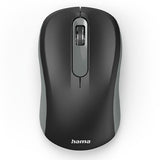 Hama AMW-200 Wireless Optical Mouse, 3 Buttons, USB Nano Receiver, 	Black/Grey