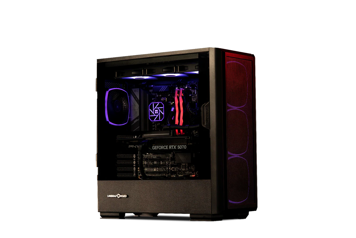 UmbraForged Oblivion - Ryzen 7 9800X3D, RTX 5070 Ti 16GB, 32GB DDR5, 1TB SSD, AMD Gaming PC
