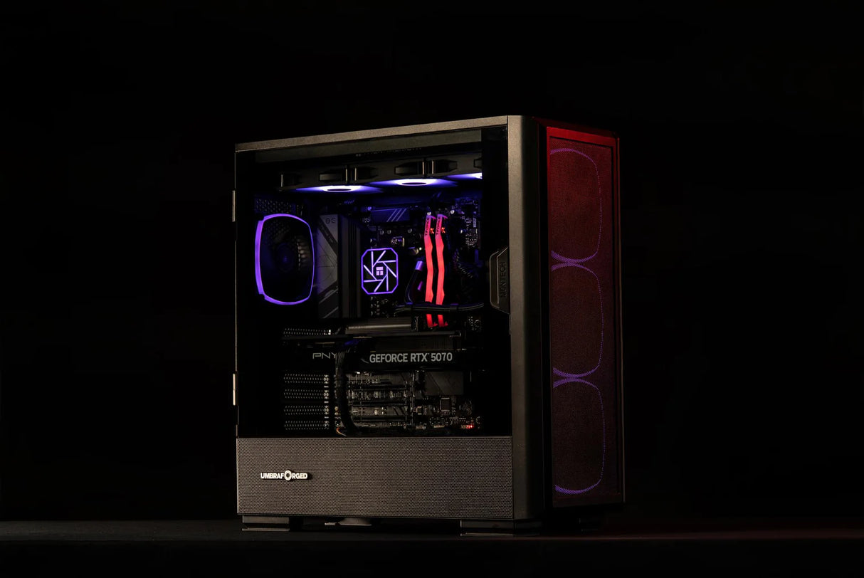 UmbraForged Oblivion - Ryzen 7 9800X3D, RTX 5070 Ti 16GB, 32GB DDR5, 1TB SSD, AMD Gaming PC