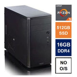 Spire MATX Tower PC, Fractal Core 1100 Case, Ryzen 5 5600G, 16GB 3200MHz, 512GB SSD, Cooler Master 550W, No Optical, KB & Mouse, No Operating System