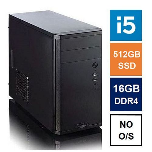 Spire MATX Tower PC, Fractal Core 1100 Case, i5-12400, 16GB 3200MHz, 512GB SSD, Corsair 550W, No Optical, KB & Mouse, No Operating System