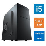 Spire MATX Tower PC, Vida Business Case, i5-12400, 8GB 3200MHz, 512GB SSD, Corsair 550W, No Optical, KB & Mouse, Windows 11 Pro