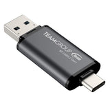 Team 64GB X1 USB-A & USB-C 3.2 Gen1 Memory Pen, 100MB/s, Aluminium Alloy