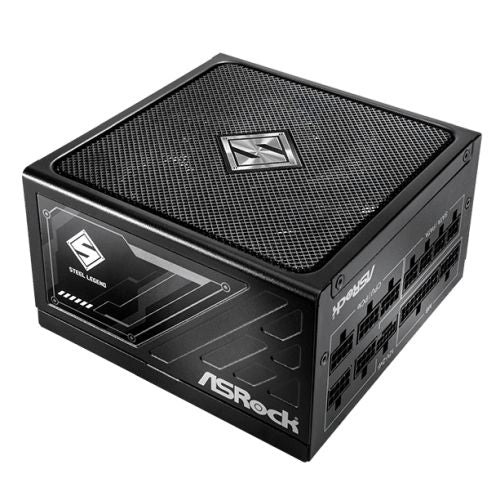 ASRock Steel Legend SL-1000G 1000W ATX Power Supply Unit, 80 Plus Gold Certified, 120mm Silent Cooling Fan, High Efficiency PSU