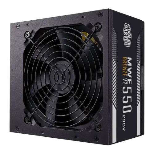 Cooler Master 550W MWE Bronze V2 230V ATX 2.52 PSU, Fully Wired, HDB Bearing Fan, 80+ Bronze