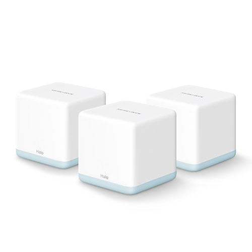 Mercusys (HALO H30 3-Pack) Système Wi-Fi maillé pour toute la maison, double bande AC1200, 2x LAN 10/100 sur chaque unité, mode AP