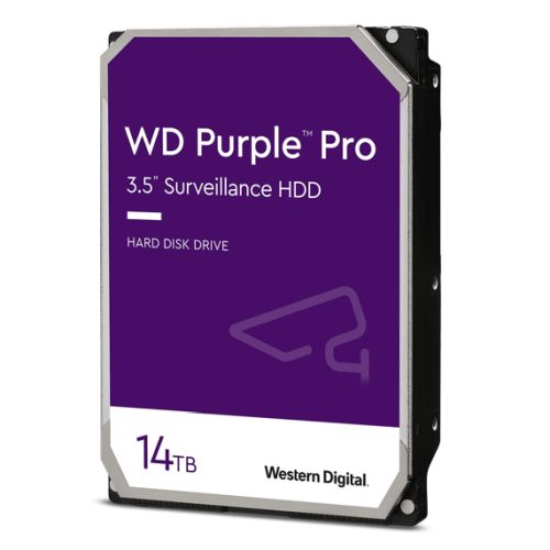 WD 3.5", 14TB, SATA3, Purple Pro Surveillance Hard Drive, 7200RPM, 512MB Cache, OEM