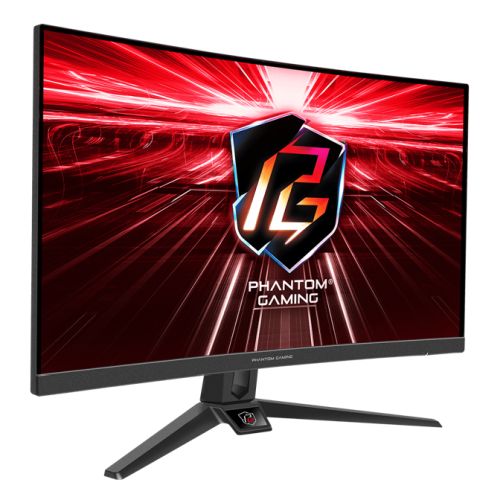 Asrock 27" Phantom Gaming FHD Curved Monitor (PG27F15RS1A), 1920 x 1080, 1ms, 2 HDMI, DP, 240Hz, HDR 10, Tilt/Swivel, VESA