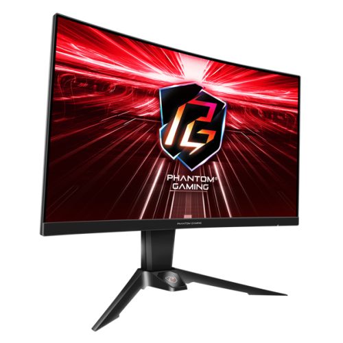 Monitor de juegos curvo Asrock Phantom Gaming QHD de 27" (PG27Q15R2A), 2560 x 1440, 1 ms, 2 HDMI, DP, 165 Hz, HDR 400, antena Wi-Fi, VESA