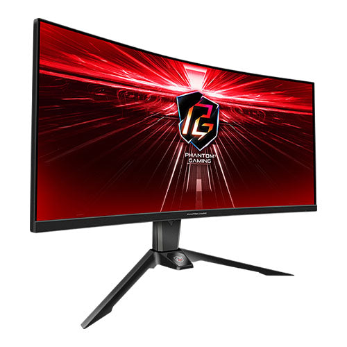 Asrock 34" WQHD Curved Gaming Monitor (PG34WQ15R3A), 3440 x 1440, 1ms, 2 HDMI, DP, 165Hz, Tilt/Swivel/Height Adjust., Mini-OLED Screen, RGB, VESA