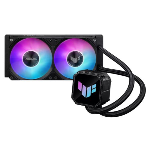 Asus TUF Gaming LC III 240 ARGB Liquid CPU Cooler, 240mm Radiator, ARGB Logo, 2x ARGB PWM Fans, Black