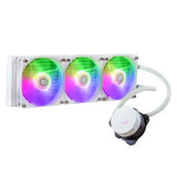 Cooler Master MasterLiquid 360L Core ARGB 360mm Liquid CPU Cooler, 3x ARGB PWM Fans, RGB Pump Head, White