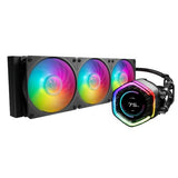 Cooler Master MasterLiquid 360 ION ARGB Liquid CPU Cooler, 360mm, Dual Chamber Design, 3 x Mobius ARGB Fans, Customisable LCD Display,   Black