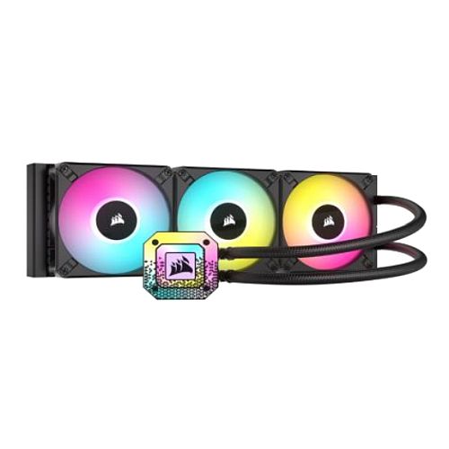 Corsair iCUE H150i ELITE CAPELLIX XT 360mm RGB Liquid CPU Cooler, AF120 RGB ELITE Fans, 33 LED Pump Head, iCUE Controller Included, Black