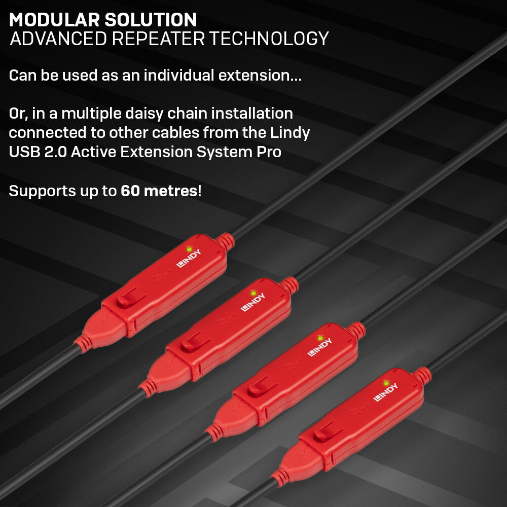 Lindy 8m USB 2.0 Active Extension Pro