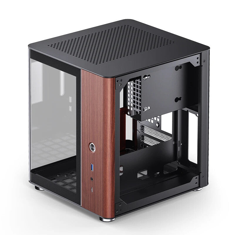 Jonsbo TK-0 BLACK computer case Black, Wood