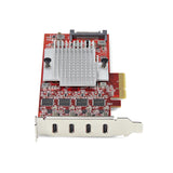 StarTech.com 4-Port USB Type-C PCIe Card, USB 3.2 10Gbps, USB-C PCI Express Expansion Card, 4x Independent USB Controllers, Windows/Linux/macOS, TAA-Compliant