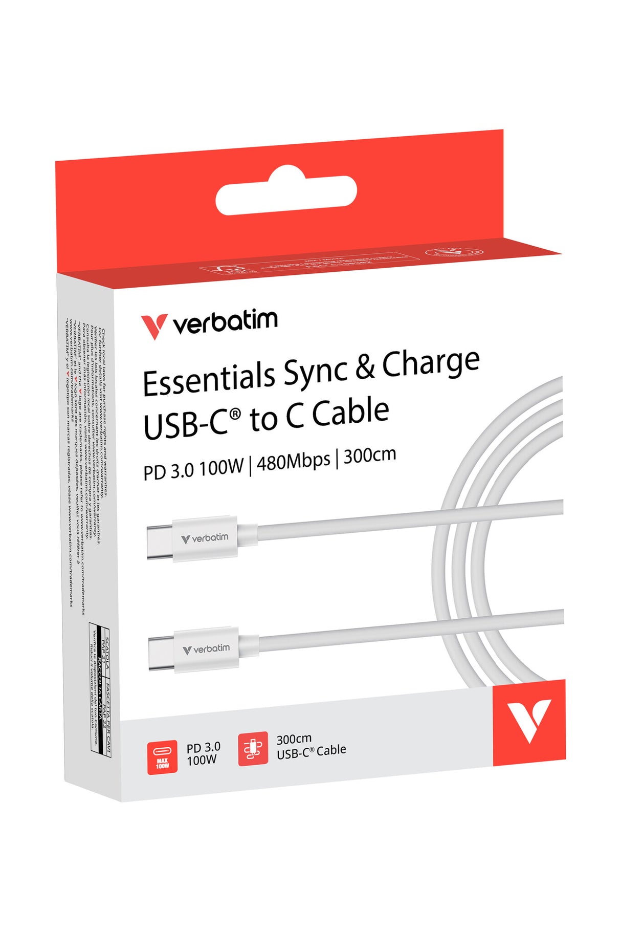 Verbatim Essentials Sync & Charge 3m USB-C to C Cable