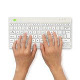 R-Go Tools Ergonomic keyboard R-Go Compact Break, compact keyboard with break software, QWERTY (UK), Bluetooth, white