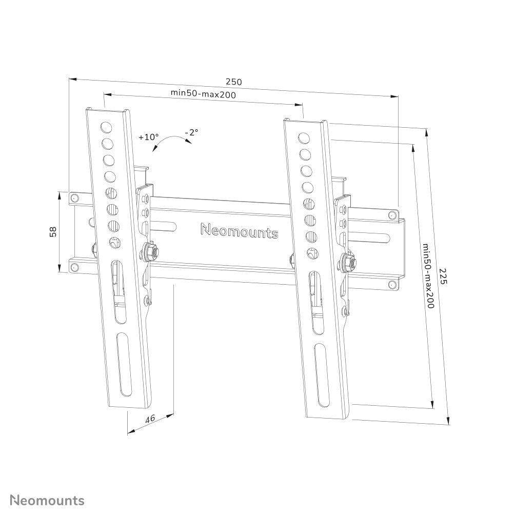 Neomounts WL35-350BL12 TV mount wall 24-55" - tiltable - lockable - easy install