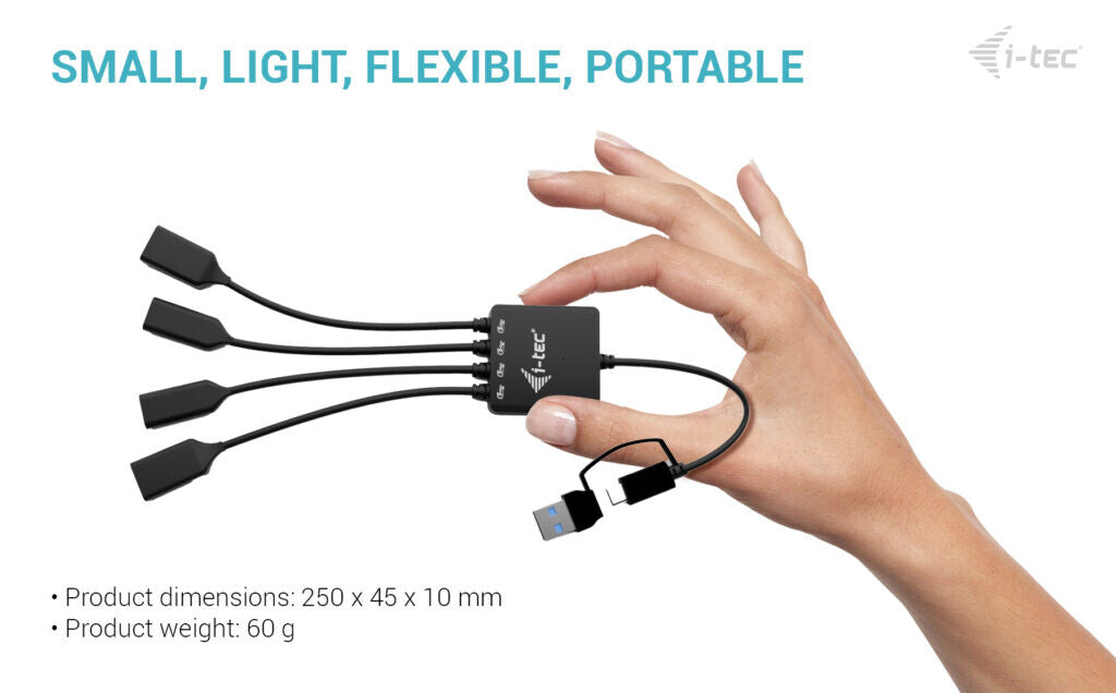 i-tec USB-C/USB-A Cable HUB 4 port (2x USB-C, 2x USB-A)