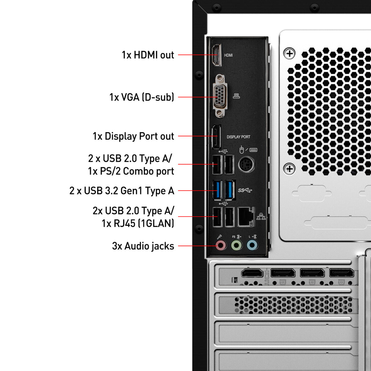 MSI MAG Infinite S3 12BTA-1808UK Intel® Core™ i5 i5-12400F 16 GB DDR5-SDRAM 1 TB SSD NVIDIA GeForce RTX 3050 Windows 11 Home Desktop PC Black