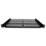 StarTech.com 1U Server Rack Shelf - Universal Vented Rack Mount Cantilever Tray for 19" Network Equipment Rack & Cabinet - Durable Design - Weight Capacity 55lb/25kg - 12" Deep Shelf, Black