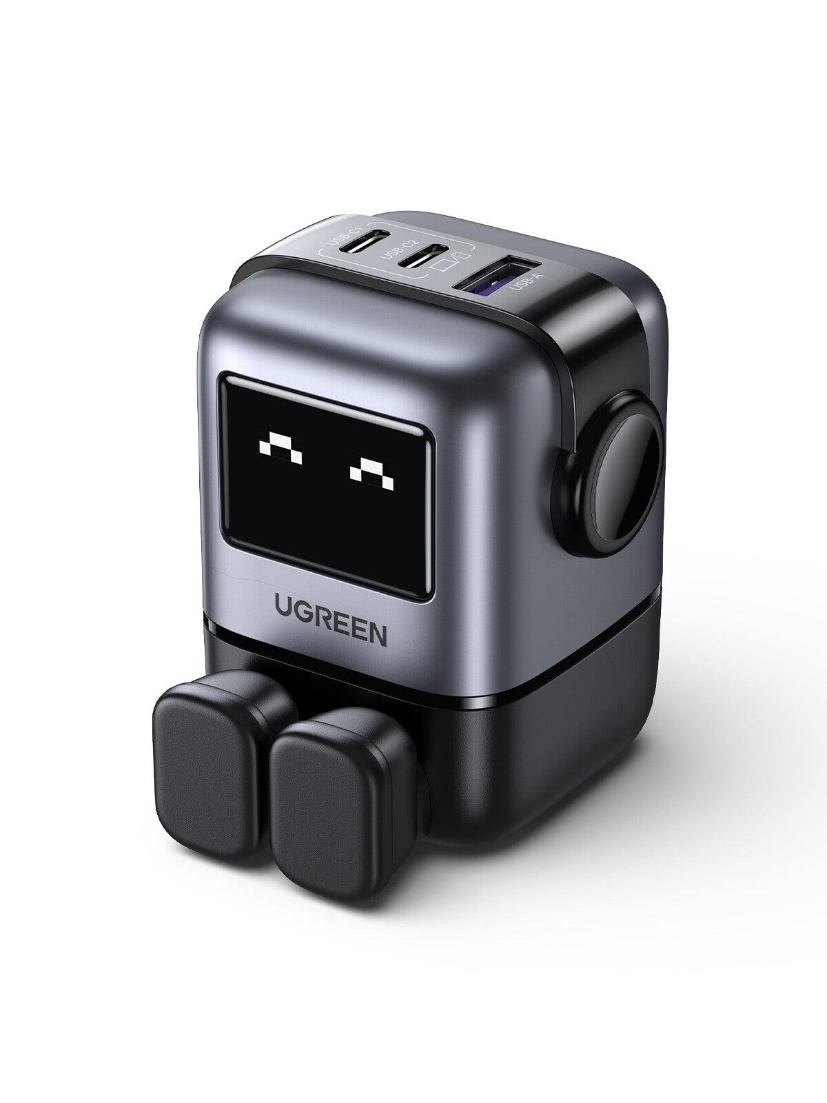 Ugreen USB-A+2C 65W UNO GAN CHARGER Mobile phone, Laptop, Tablet Black AC, USB Indoor