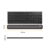 Fellowes Keyboard Wrist Rest Breyta Keyboard Wrist Support with Antibacterial Protection Ergonomic Wrist Support Black