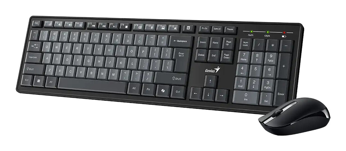 Genius KM-8200 keyboard Mouse included Home/Office USB English Black, Grey