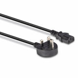 Lindy 0.2m UK 3 Pin Plug To IEC C13 Mains Power Cable, Black