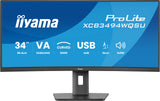 iiyama ProLite XCB3494WQSU-B1 computer monitor 86.4 cm (34") 3440 x 1440 pixels UltraWide Quad HD LED Black