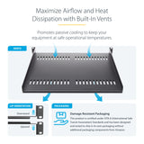 StarTech.com CABSHELF116V2PK rack accessory Rack shelf