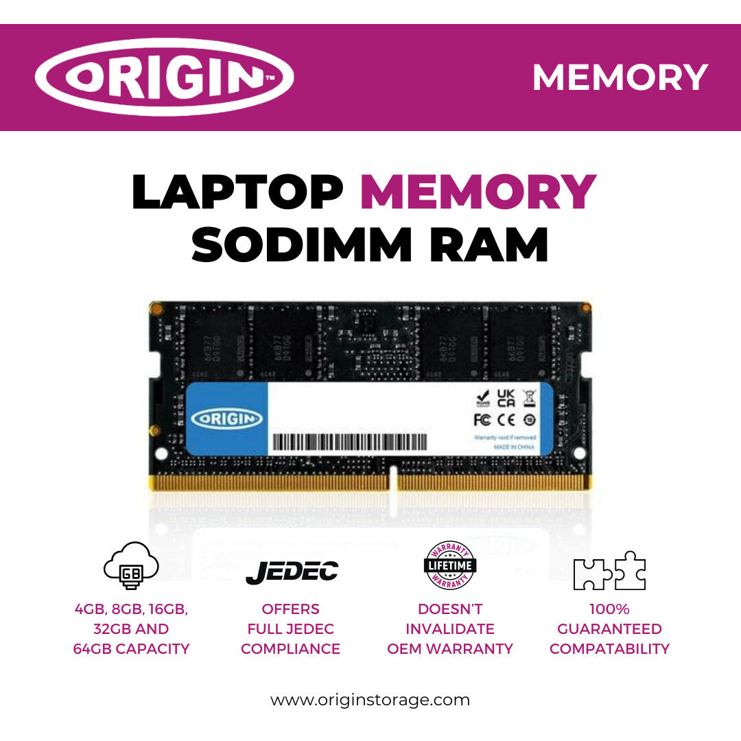 Origin Storage 16GB DDR4 3200MHz SODIMM 1RX8 Non-ECC 1.2V