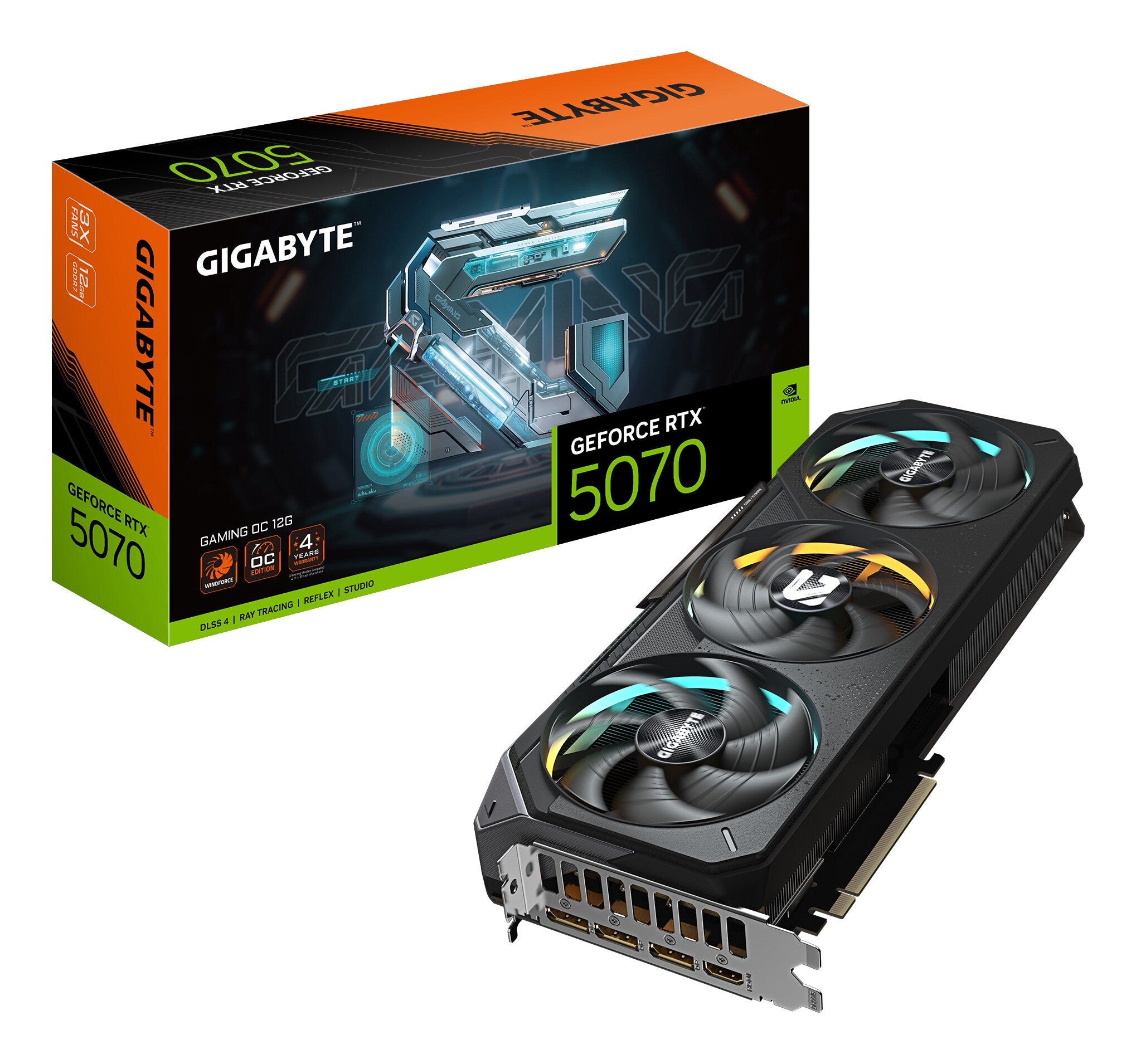 GIGABYTE GeForce RTX 5070 GAMING OC 12G Graphics Card - 12GB GDDR7